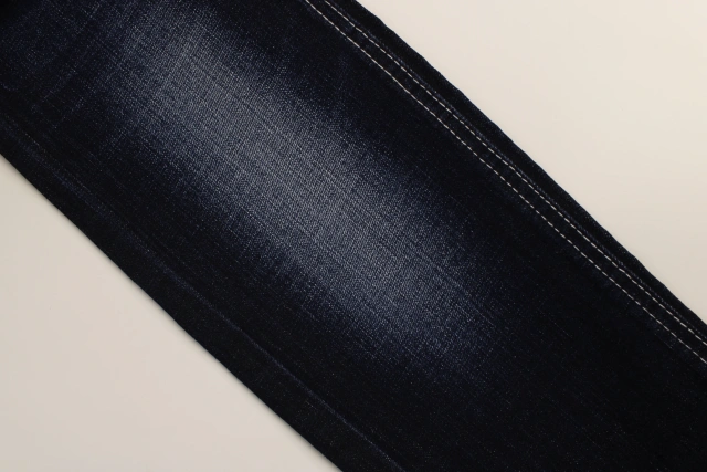 Top Quality Workable Price 11oz Big Wide 160cm Comfortable Stretch Dark Blue Warp Slub Denim Fabric for men's Jeans
