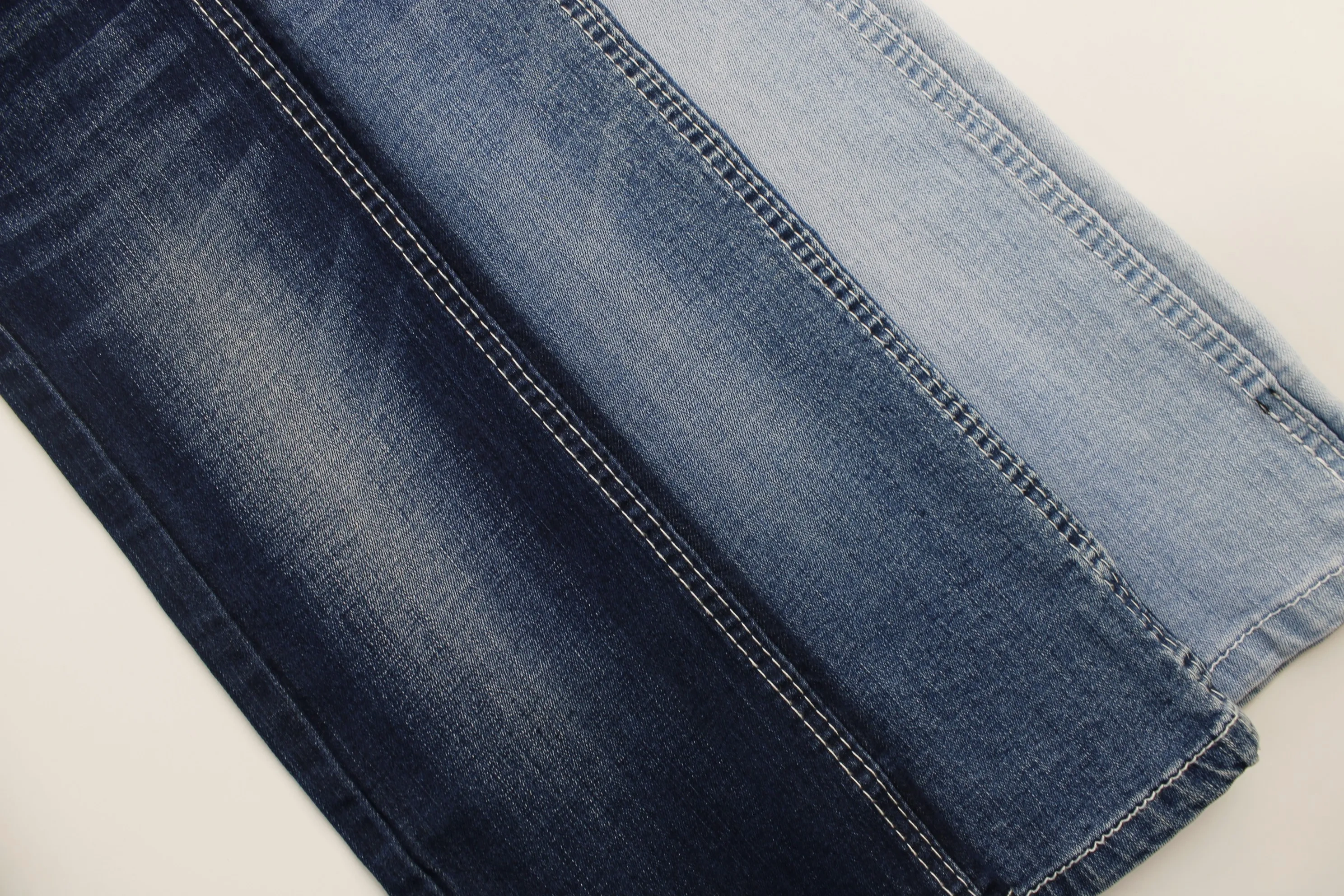 Chinese Factory Hot Sale High Elastic Dark Blue 10 OZ Warp Slub Cotton/Poly/Spandex OA Denim Fabric for Jeans