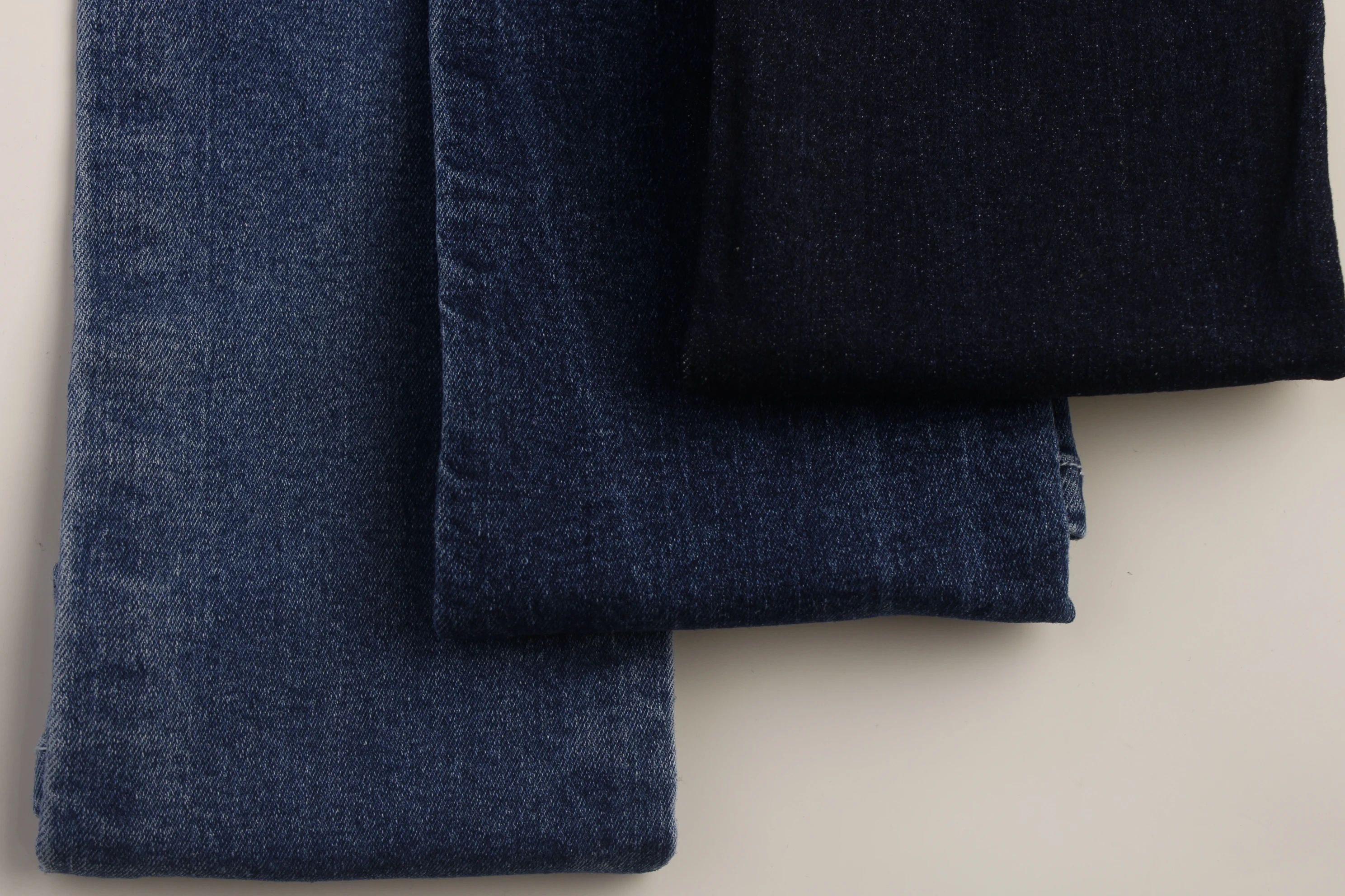 Top Quality Workable Price 11oz Big Wide 180cm Comfortable Stretch Dark Blue Warp Slub Denim Fabric for men's Jeans