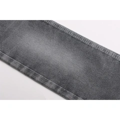 Super soft slight slub comfortable stretch 370gsm 180cm mercerized black black back denim fabric