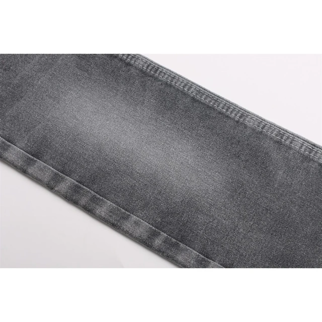 Super soft slight slub comfortable stretch 370gsm 180cm mercerized black black back denim fabric