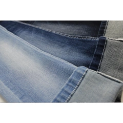 High Quality  oA 9.8oz  cross slub Rigid Denim super  Stretch denim fabric for  jeans