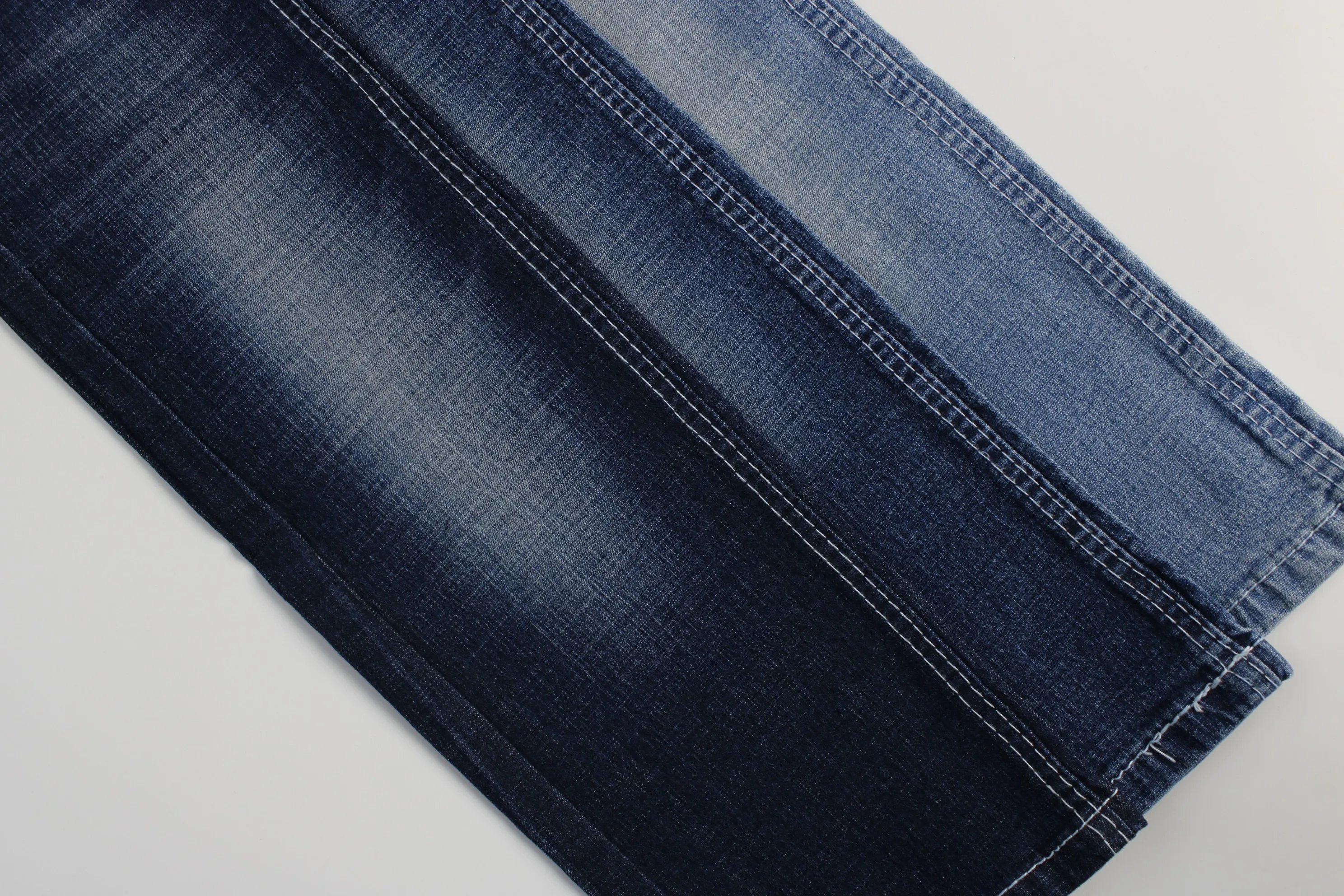 Top Quality Workable Price 9.5oz Big Wide 160cm Comfortable Stretch Dark Blue corss  Slub Denim Fabric for men's Jeans