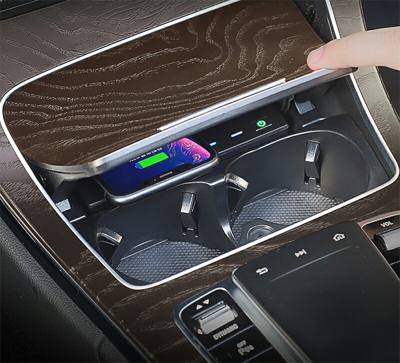 Cクラス W205 S205 セダン ワゴン glc アクセサリー パーツ ワイヤレス充電器 スマホ充電 Type-C PD対応 IPHONE12 BC155