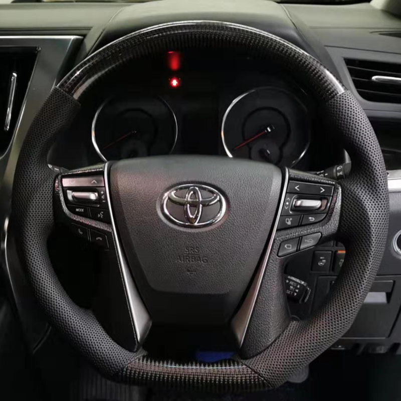 TOYOTA トヨタ ランドクルーザープラド150系 後期 アクセサリー カスタムパーツ リアルカーボンステアリング FB165