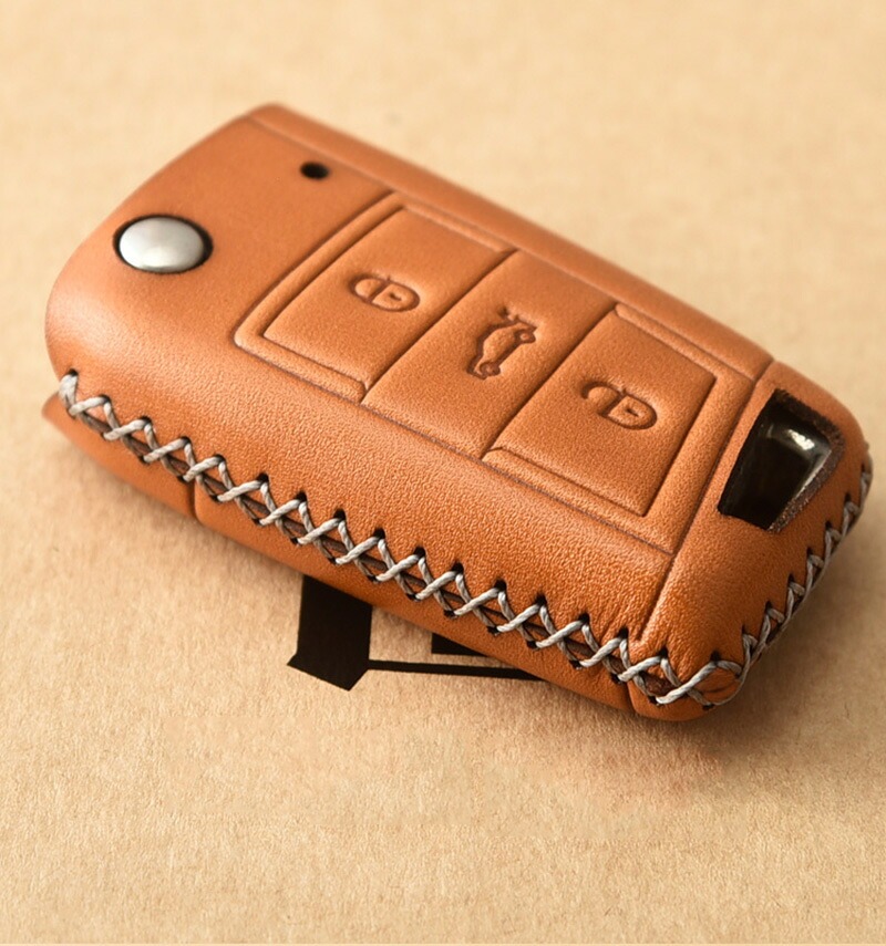 フォルクスワーゲン ゴルフ7 スマートキーカバー レザーキーケース レザースマートキホルダー PY010