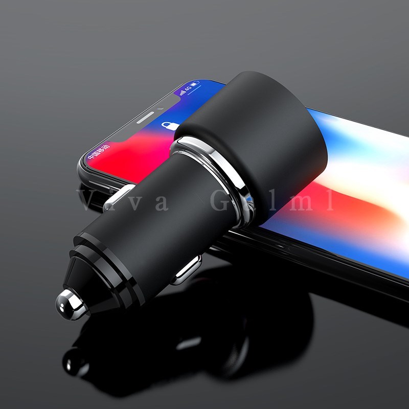 シガーライターソケット USBコンセント スマホチャージャー 電圧計付き 2ポート 同時充電可能 Iphone/Android対応 TS032