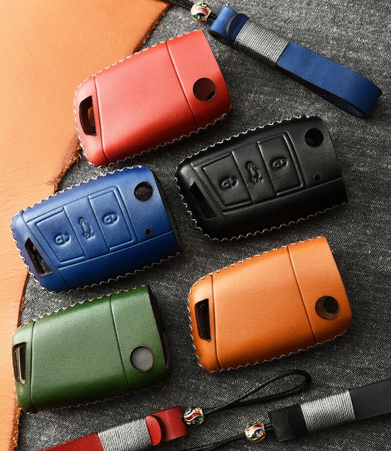 フォルクスワーゲン ゴルフ7 スマートキーカバー レザーキーケース レザースマートキホルダー PY010
