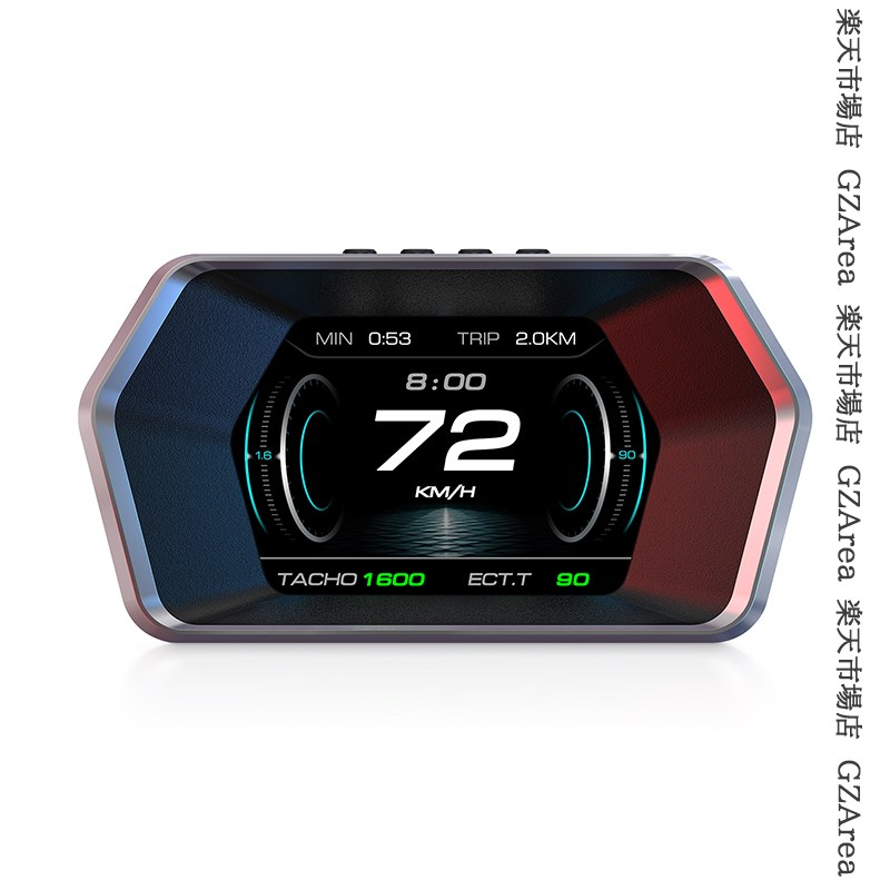 HUD ヘッドアップディスプレイ OBD2 GPS 多機能 マルチメーター