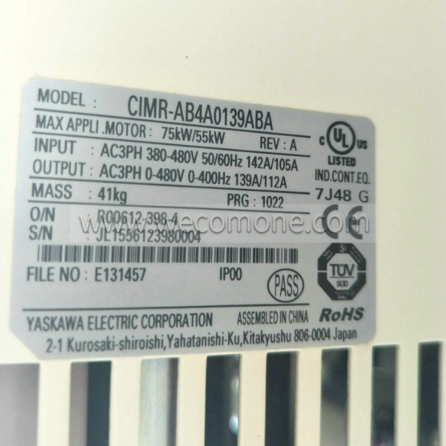 Yaskawa inverter CIMR-AB4A0072ABA CIMR-AB4A0072AAA 30KW/37KW