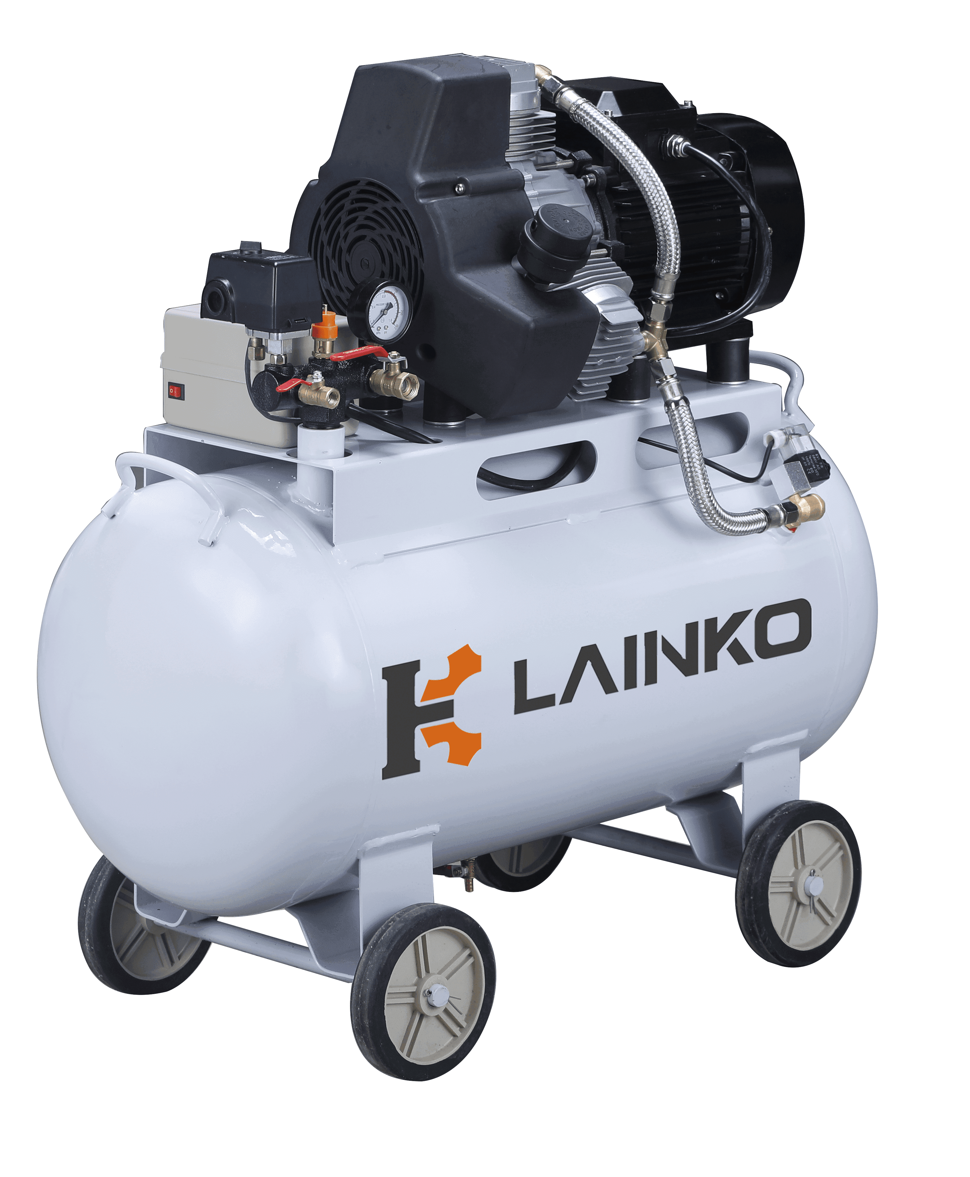 Oil-free belly suction air compressor
