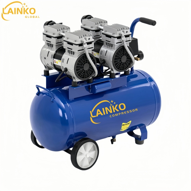 15kW 2HP Portable Silent Oil-free Air Compressor｜50L High Efficiency Low Noise Design