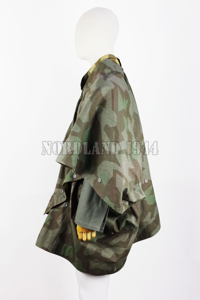 WWII German M31 Oak-Leaf Camouflage Quarter Shelter Poncho Zeltbahn Camouflage Specialized Clothing
