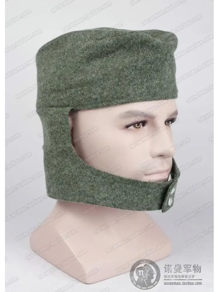 Reproduction Cosplay German WH M42 Fieldgrey Field gray Wool and  Panzer  EM/NCO'S Black Wool Overseas Cap Nordland 1944