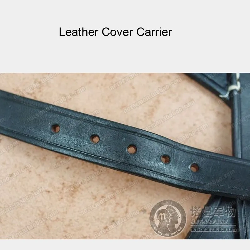 Reproduction Cosplay German Leather Cover Carrier for Flat Shovel Entrenching Tools Nordland 1944