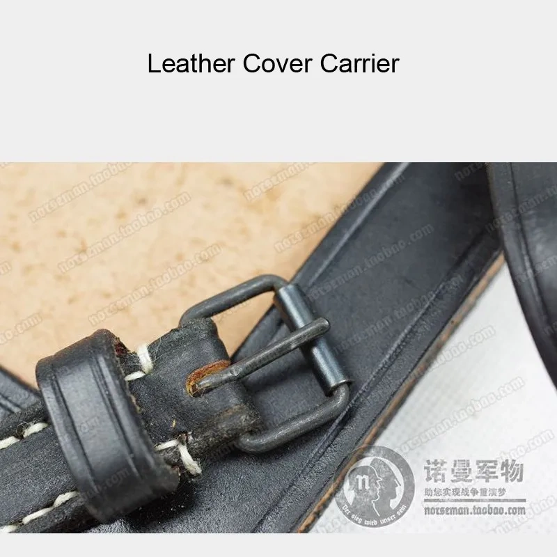 Reproduction Cosplay German Leather Cover Carrier for Flat Shovel Entrenching Tools Nordland 1944