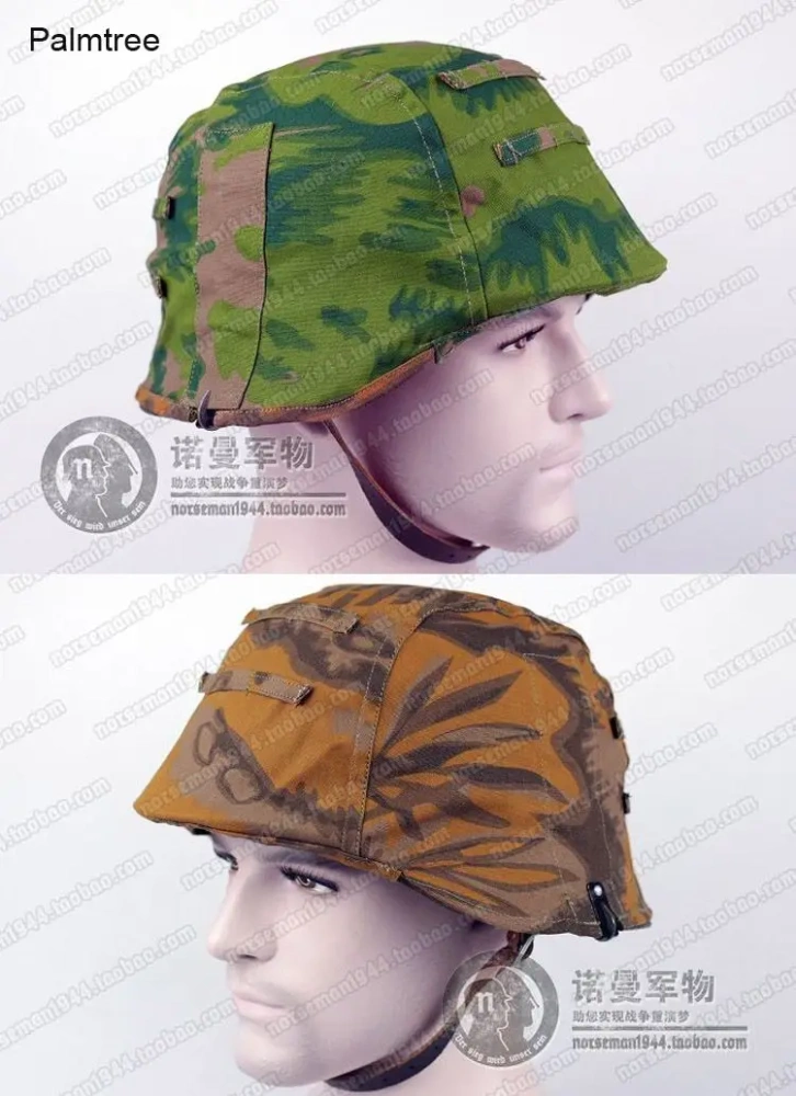 Cosplay German Elite Palmtree, Oak-Leaf, Plane Tree, Leibermuster, Dot44 Pattern Camouflage Reversible Helmet Cover Reenactment