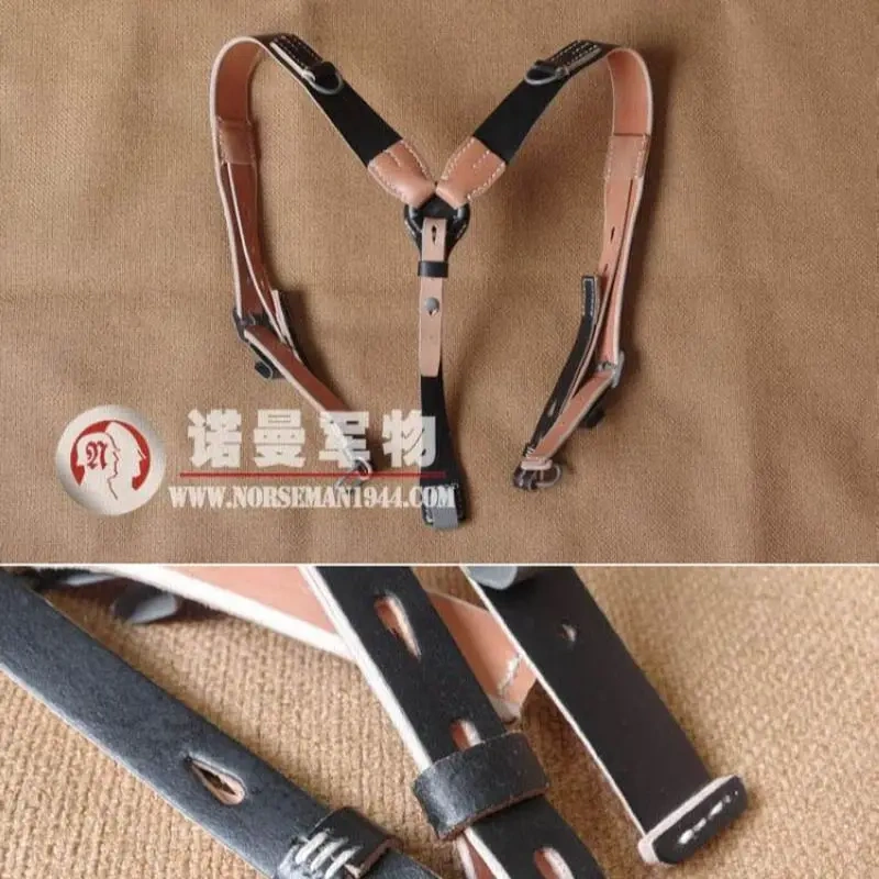 Reproduction Cosplay German Uniforms and Equipment Y-strap Belt with support straps (Koppeltragegestell) Suspenders Webbing