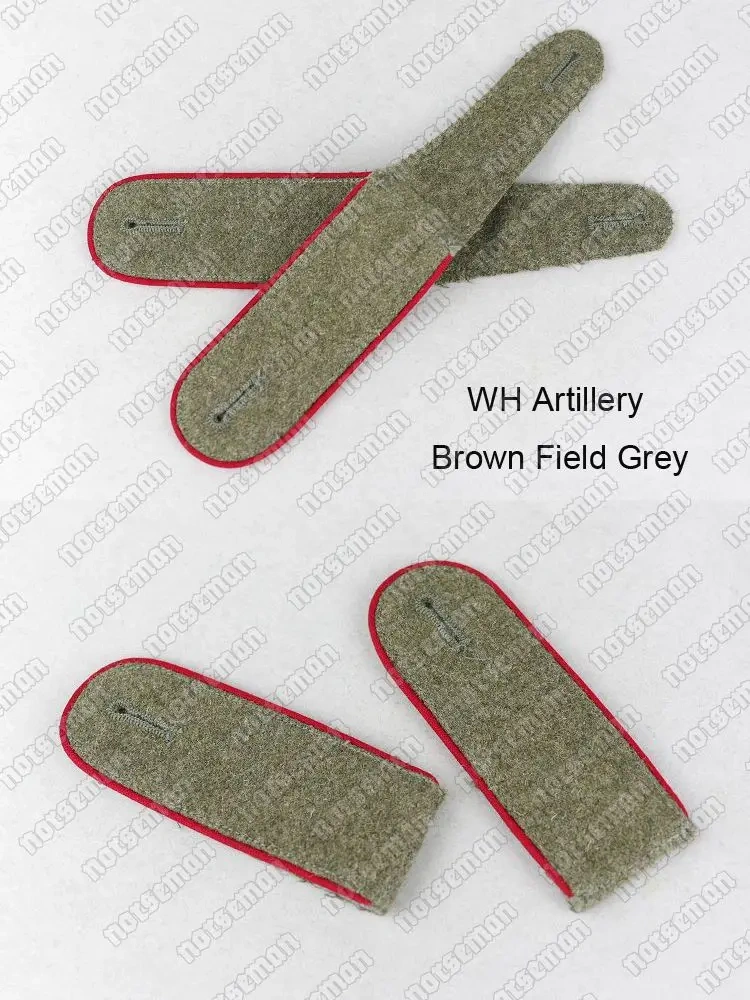 Reproduction Cosplay German WH Brown Field Grey Shoulder Straps in Pair Reenactment Nordland 1944