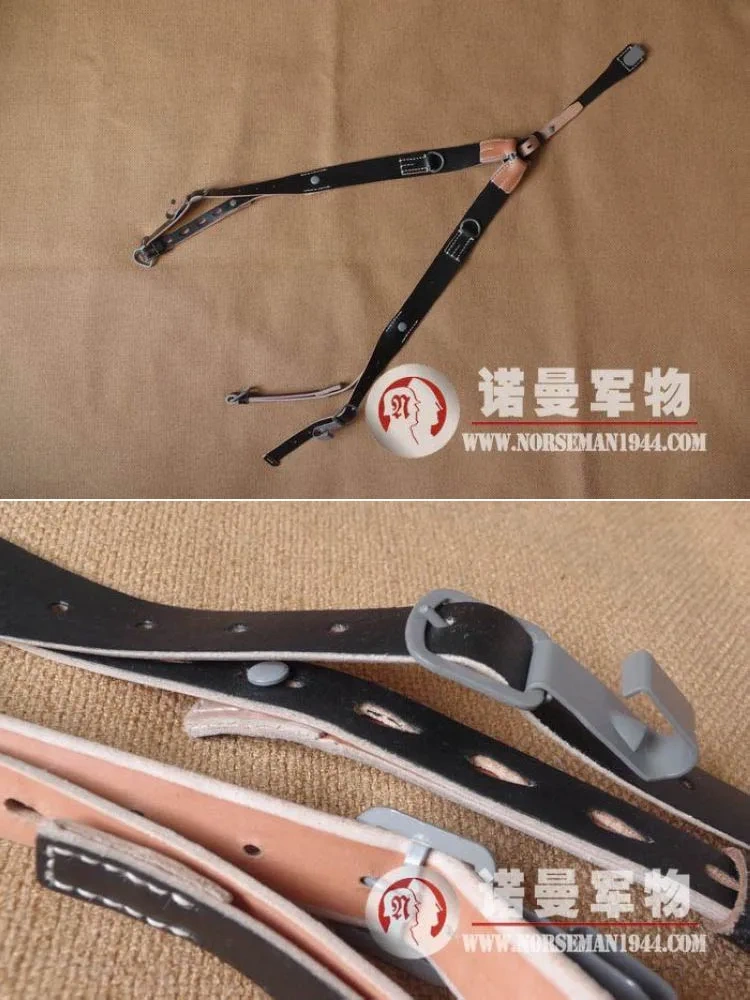 Reproduction Cosplay German Uniforms and Equipment Y-strap Belt with support straps (Koppeltragegestell) Suspenders Webbing