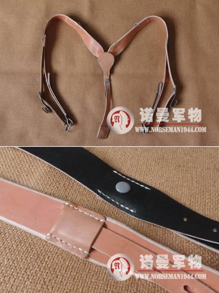 Reproduction Cosplay German Uniforms and Equipment Y-strap Belt with support straps (Koppeltragegestell) Suspenders Webbing