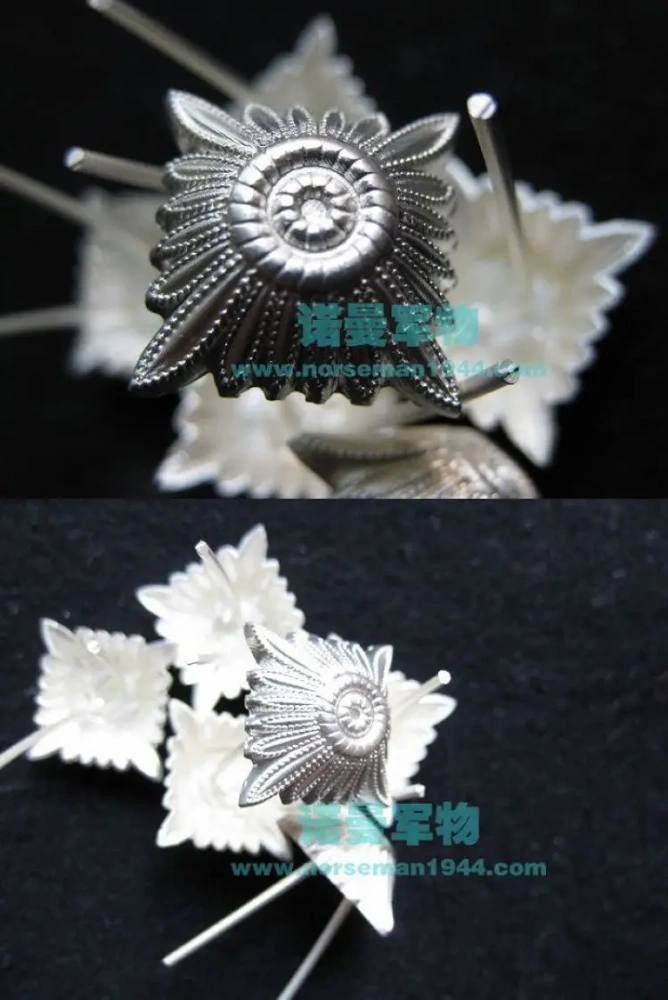 Reproduction Cosplay German Rank Pips Cypher in Silver and Gold for Shoulder Boards Badge Reenactment Nordland 1944