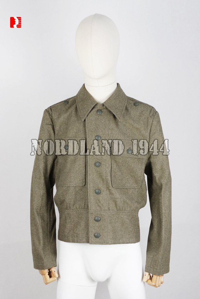 German M44 Late Field Grey Wool Field Blouse Suit Tunic M43 Pants WH/Elite Shoulder Straps