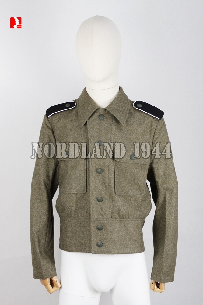 German M44 Late Field Grey Wool Field Blouse Suit Tunic M43 Pants WH/Elite Shoulder Straps