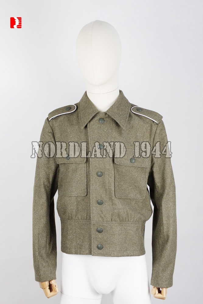 German M44 Late Field Grey Wool Field Blouse Suit Tunic M43 Pants WH/Elite Shoulder Straps
