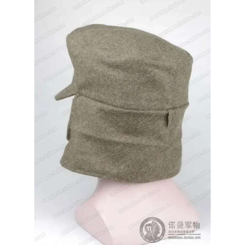 Cosplay reproduction German M43 brown field cap grey wool Nordland 1944 II shop
