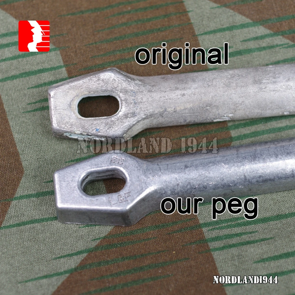 Reproduction Aluminum Zeltbahn Peg tend pegs reenactment Nordland 1944 Store