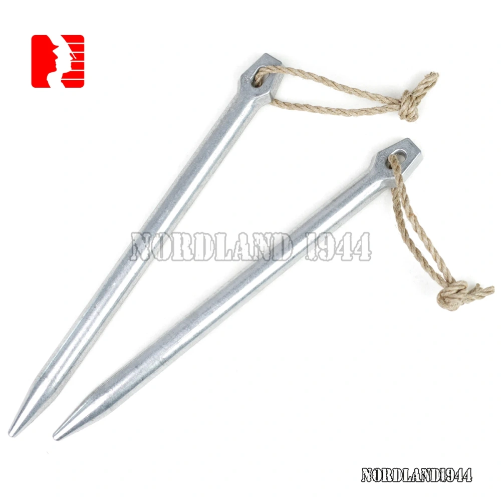Reproduction Aluminum Zeltbahn Peg tend pegs reenactment Nordland 1944 Store