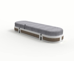 Outdoor rattan couch