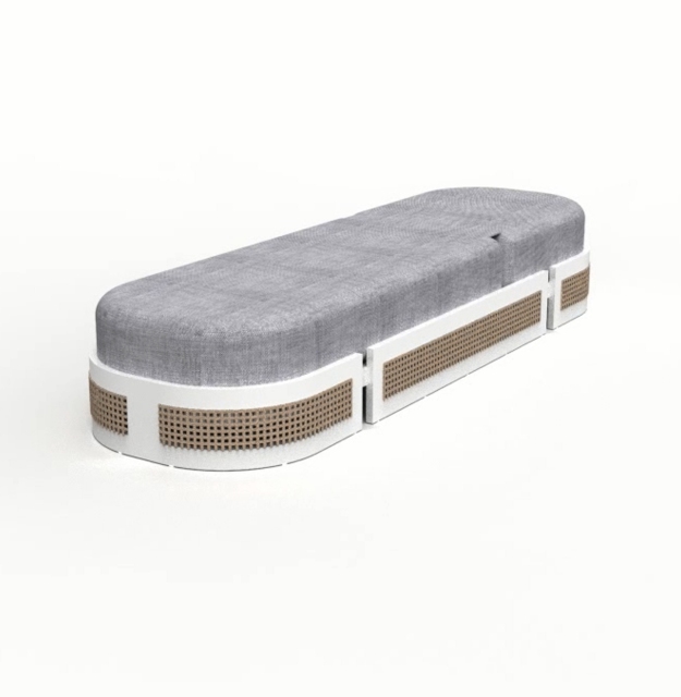 Outdoor rattan couch
