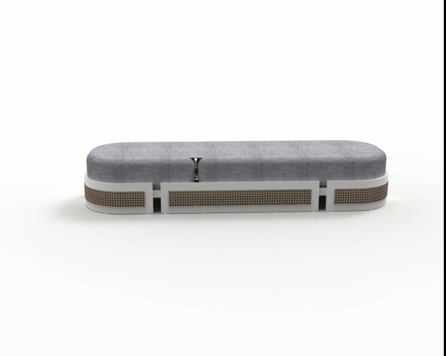Outdoor rattan couch