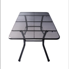 Outdoor wire mesh long table