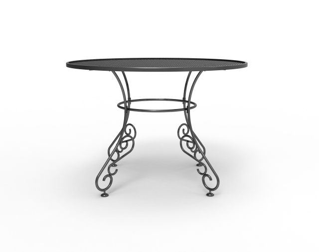 Round iron garden table