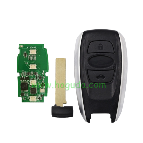 Lonsdor LT20-02 Smart Key 3 button with key shell 8A+4D Adjustable Frequency For Subaru 5801 7000 Support K518 &amp; K518ISE &amp; KH100+ Board: 231451-7000 P4(91 00 F3 F3)FSK 433.92MHz/231451-5801 P1[ F1 ]
