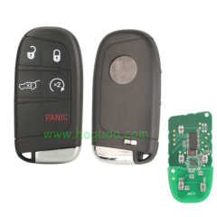 For Fiat 4 button remote key with 433Mhz PCF7953M /PCF7945 4A HITAG AES HITAG AES Chip FCC ID:M3N-40821302