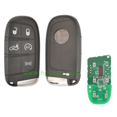 For Fiat 5 button remote key with 433Mhz PCF7953M /PCF7945 4A HITAG AES HITAG AES Chip FCC ID:M3N-40821302
