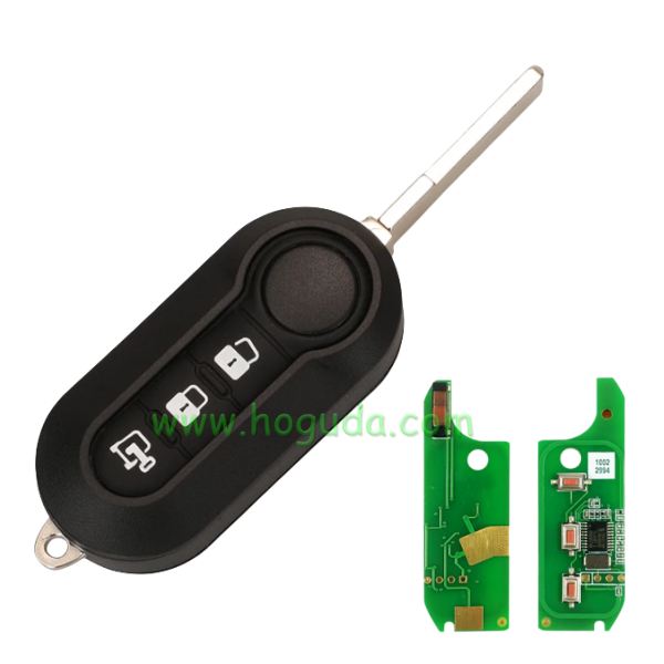 After Market For Fiat Delphi BSI 3 button remote key with 434mhz PCF7946 chip