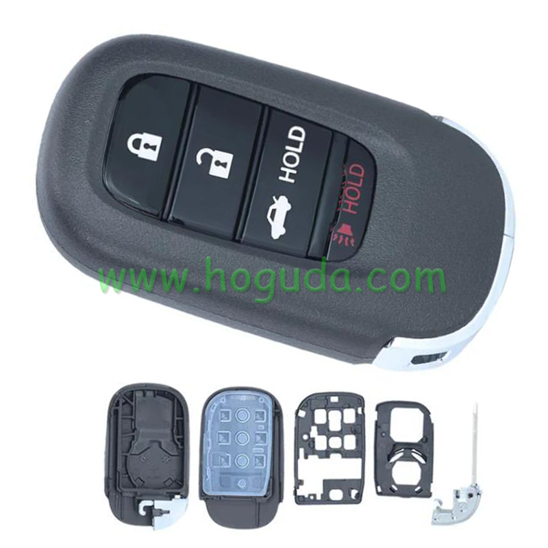 For Honda Civic CR-V HR-V Accord Pilot 3+1 smart remote key with 4A Chip 433.92MHz FCCID:KR5TP-4