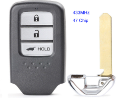 For Honda CRV 3 button  Smart Remote Key with NCF2951X / HITAG 3 / 47 CHIP 72147-TLA-T110-M1  A2C98319100  72147-TLA-G110-M1  A2C98318300