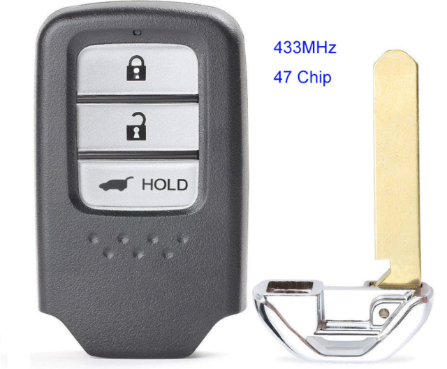 For Honda CRV 3 button  Smart Remote Key with NCF2951X / HITAG 3 / 47 CHIP 72147-TLA-T110-M1  A2C98319100  72147-TLA-G110-M1  A2C98318300
