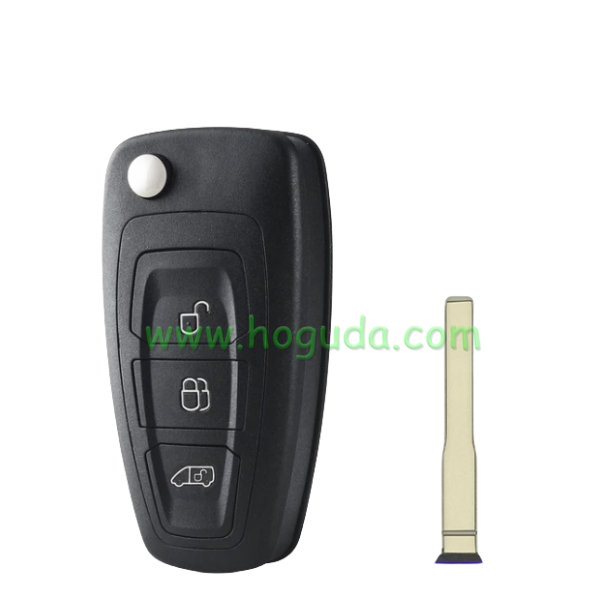 For Original Ford 3 Button remote key PCB board  with 433.92Mhz FSK ID63 80bit Chip  BK2T-15K601-AA/AB/AC A2C53435329 Original PCB+Aftermarket key shell