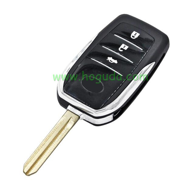 For Toyota 3 button Modified Flip Car Key Shell with TOY43 blade