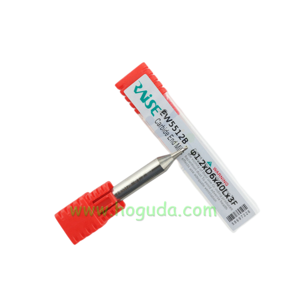 Raise 1.2mm Milling Cutters Carbide Steel For Key Machine φ1.2xD6x40x3F