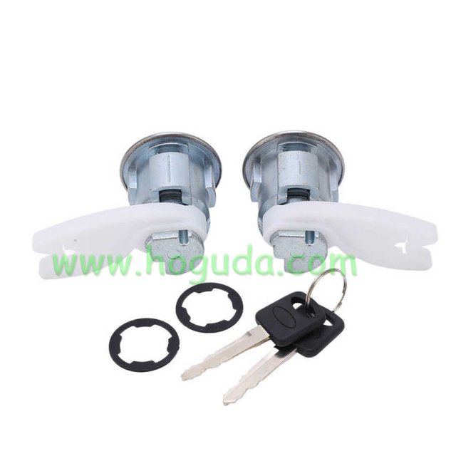For Ford Front Door Lock Cylinder Barrel Set F3TZ7822050B  5090051‑01 Wear Resistant Robust for Car