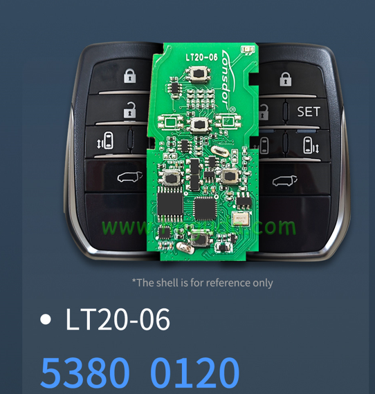 Lonsdor LT20-06 Smart Key with 6 button key shell  8A+4D Adjustable Frequency For Toyota 5380 0120 Support K518 & K518ISE & KH100+