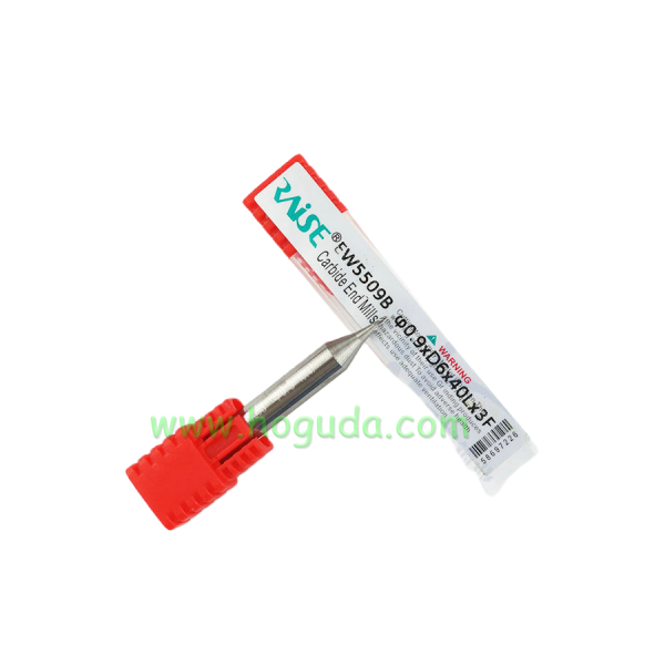 Raise 0.9mm Milling Cutters Carbide Steel For Key Machine  φ0.9xD6x40x3F